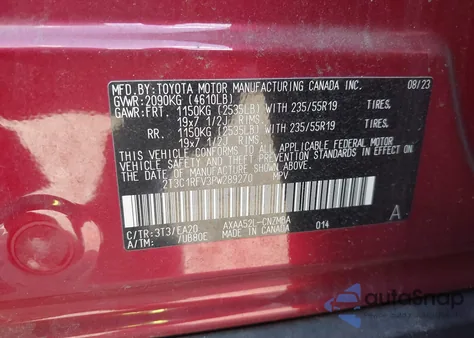 2023 Toyota Rav4 Xle Premium z USA, uszkodzony, nr VIN 2T3C1RFV3PW289270